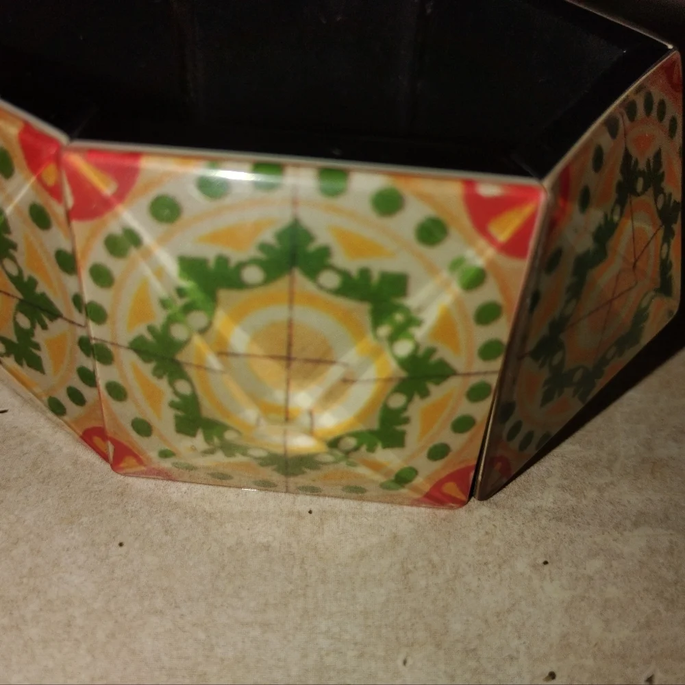 Colorful Geometric Bracelet Vintage 3 D Stretch Bracelet With Large Huge - Picture 4 of 4